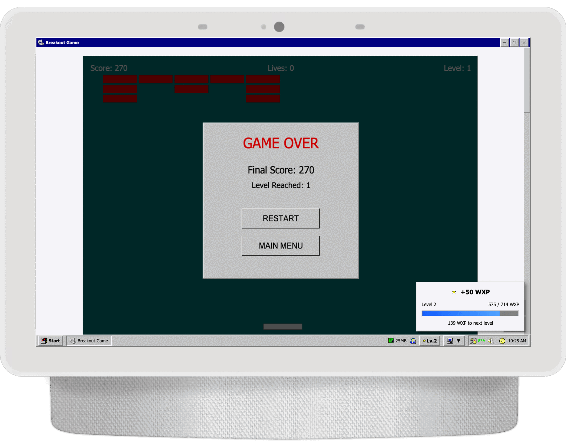 Breakout gameplay screenshot 3